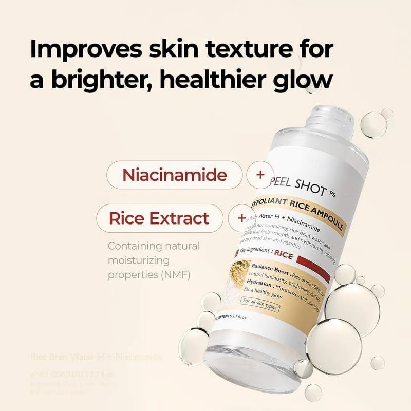 Peel Shot Glow Rice Ampoule Duo – Brightening & Moisturizing Serum