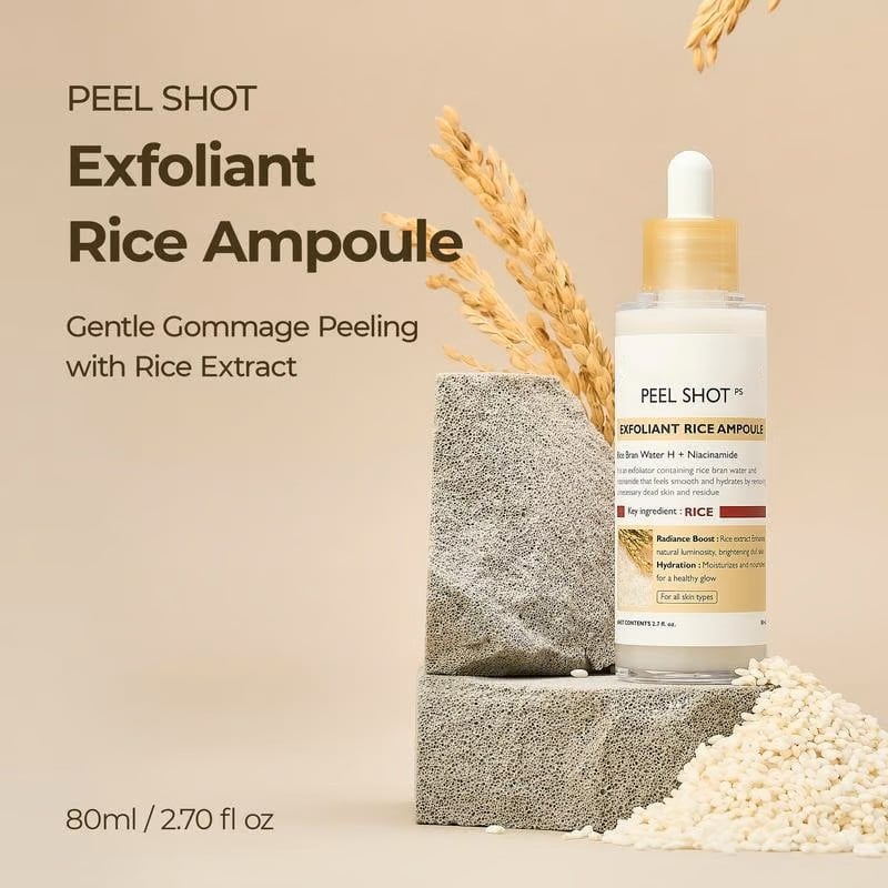 Peel Shot Glow Rice Ampoule Duo – Brightening & Moisturizing Serum