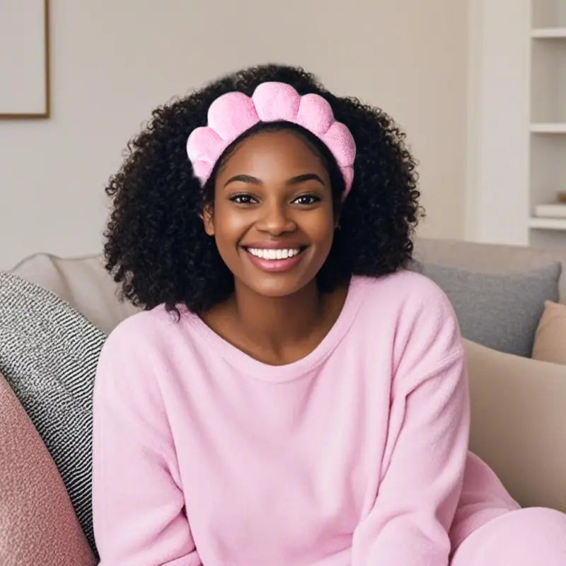 ViralLush Headband for Women - Ultra-Comfy & No-Slip Hairband in Pink with Soft Stretch Fabric for Comfortable Wear