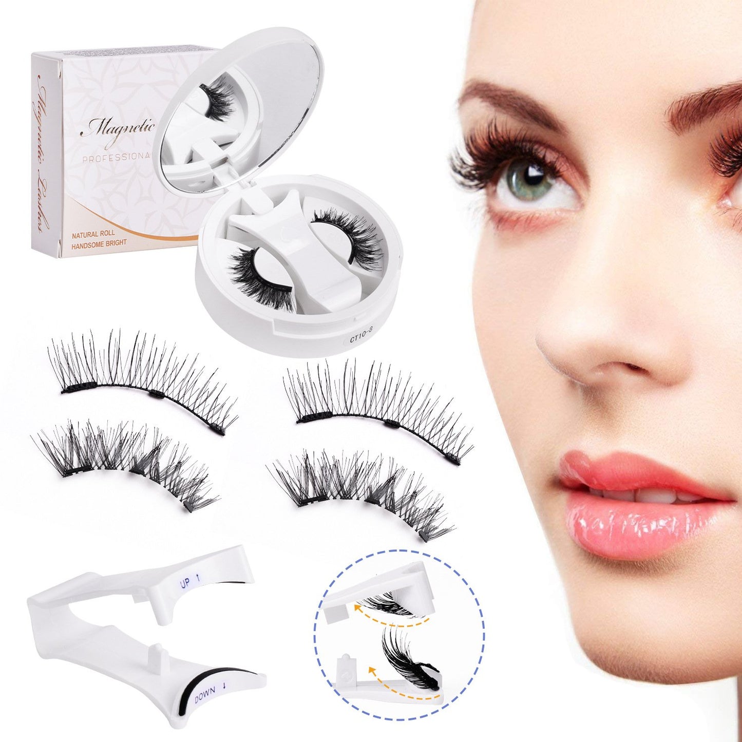 💖Soft Magnetic Eyelashes All-in-One Box, Reusable