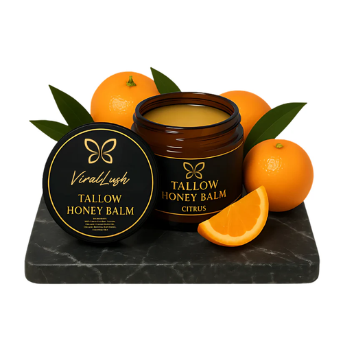 Organic Grass-Fed Beef Tallow Balm With Raw Honey