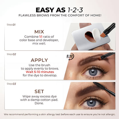 Long-Lasting Waterproof Eyebrow Tint Kit