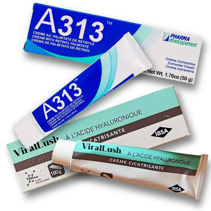 Top Sellers Duo: A313 Vitamin A Pommade +  Hyaluronic Acid Anti-Wrinkle Cream