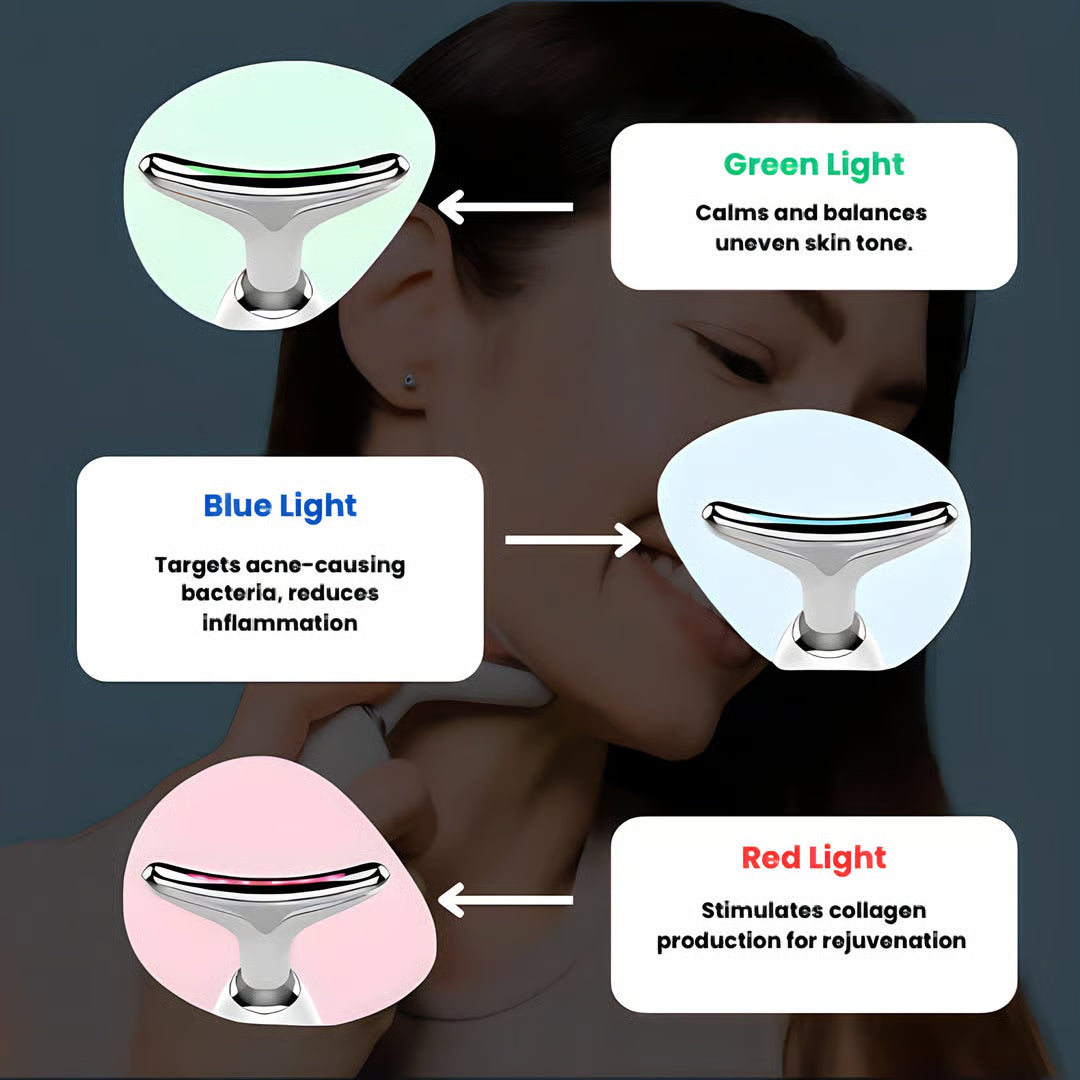 ViralLush™ 3-in-1 LED EMS THERAPY FACE NECK LIFT TIGHTEN MASSAGER