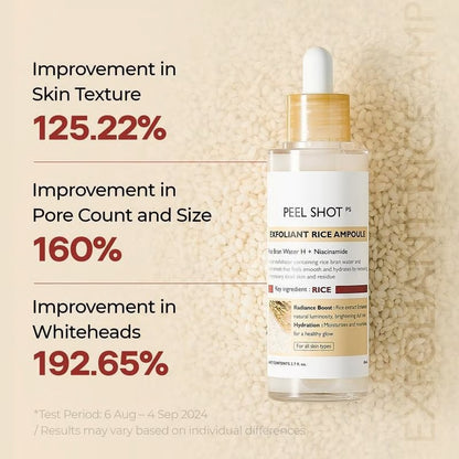 Peel Shot Glow Rice Ampoule Duo – Brightening & Moisturizing Serum