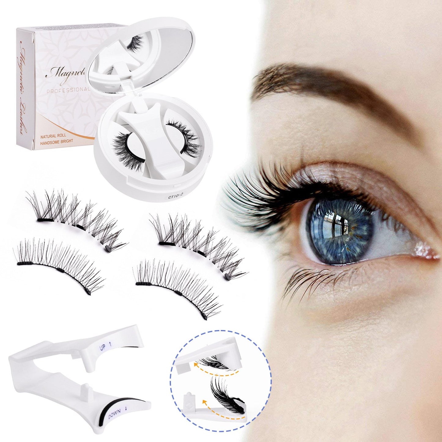 💖Soft Magnetic Eyelashes All-in-One Box, Reusable