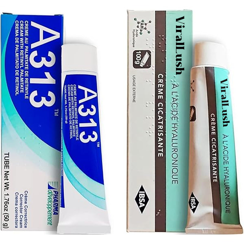 Top Sellers Duo: A313 Vitamin A Pommade +  Hyaluronic Acid Anti-Wrinkle Cream
