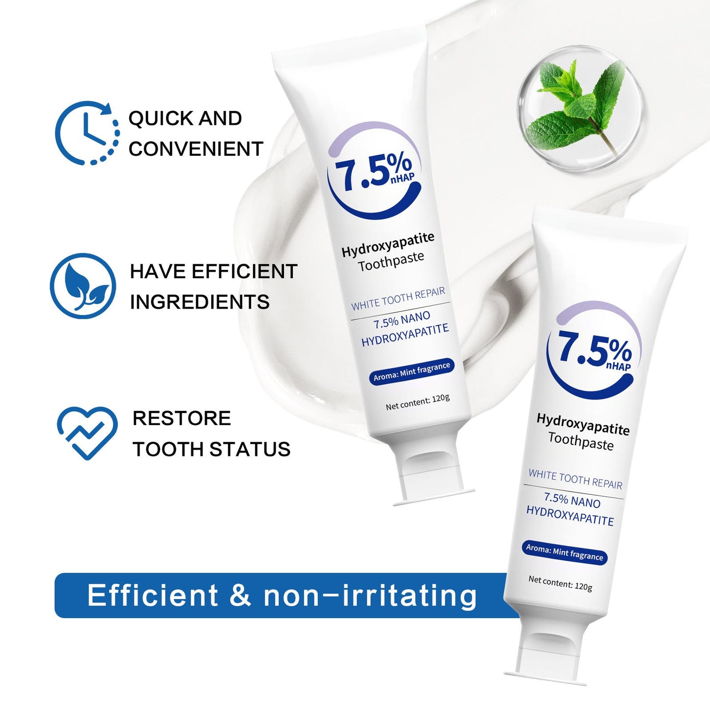 Fluoride-Free Hydroxyapatite Toothpaste