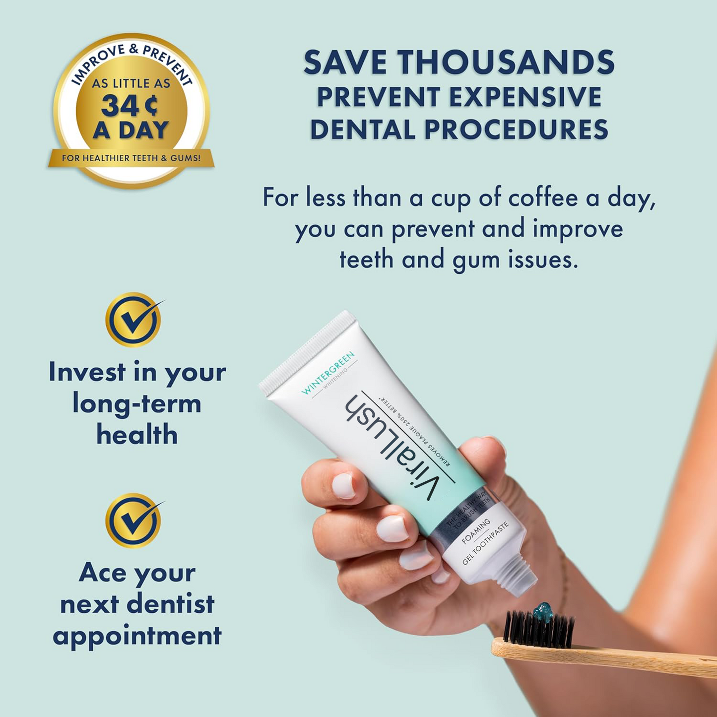 ViralLush Wintergreen Gel Toothpaste