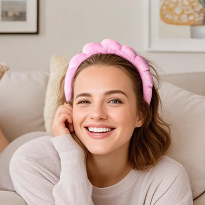 ViralLush Headband for Women - Ultra-Comfy & No-Slip Hairband in Pink with Soft Stretch Fabric for Comfortable Wear