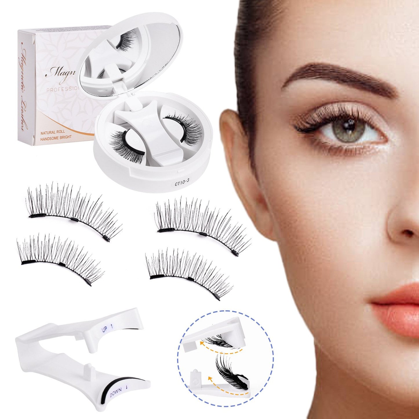 💖Soft Magnetic Eyelashes All-in-One Box, Reusable