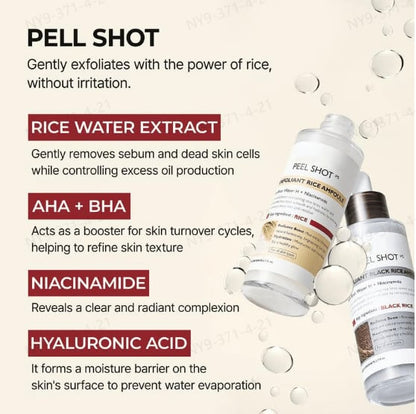 Peel Shot Glow Rice Ampoule Duo – Brightening & Moisturizing Serum