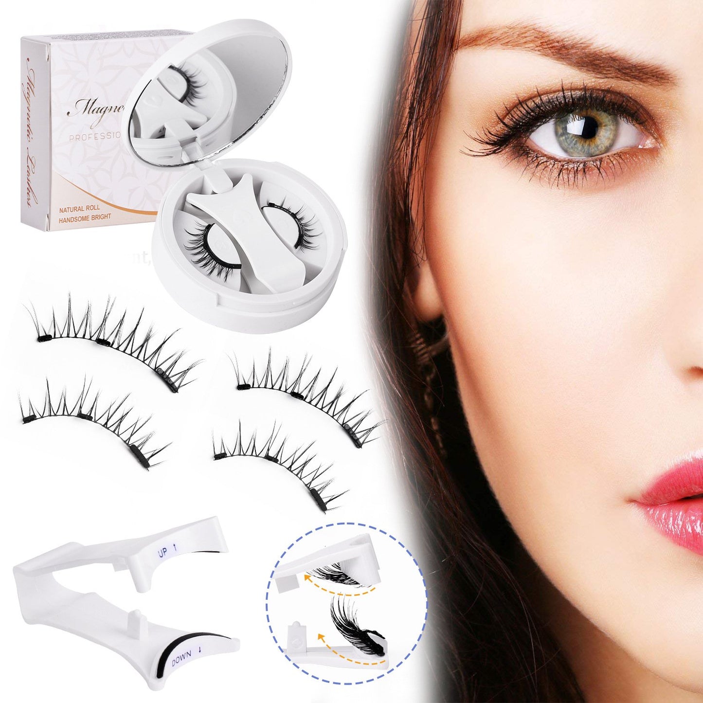 💖Soft Magnetic Eyelashes All-in-One Box, Reusable