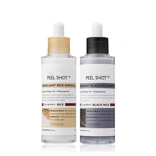 Peel Shot Glow Rice Ampoule Duo – Brightening & Moisturizing Serum